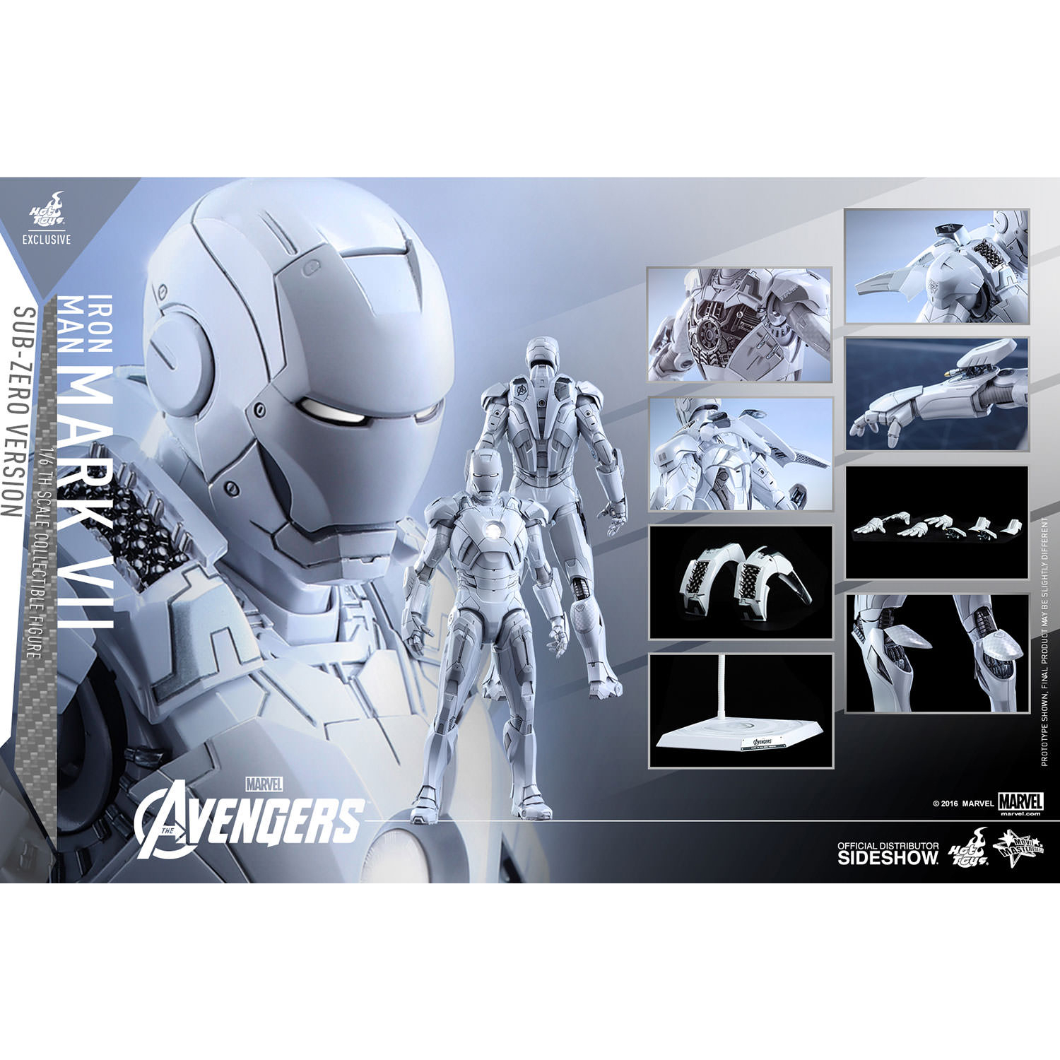 Iron Man Mark VII Sub Zero Version Sixth Scale Figure Movie Masterpiece Series by Hot Toys 902814 MMS329
