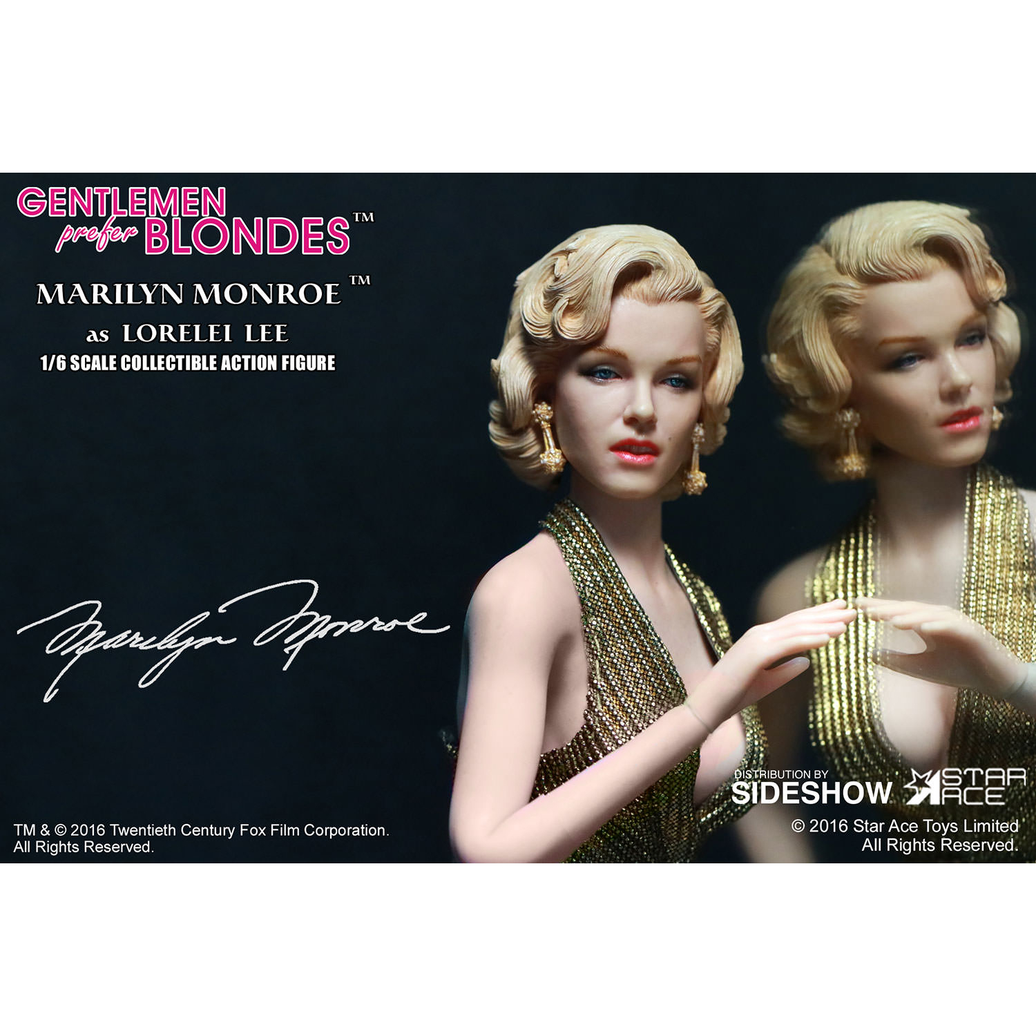 Gentlemen prefer blondes Marilyn Monroe as Lorelei Lee (Gold Dress