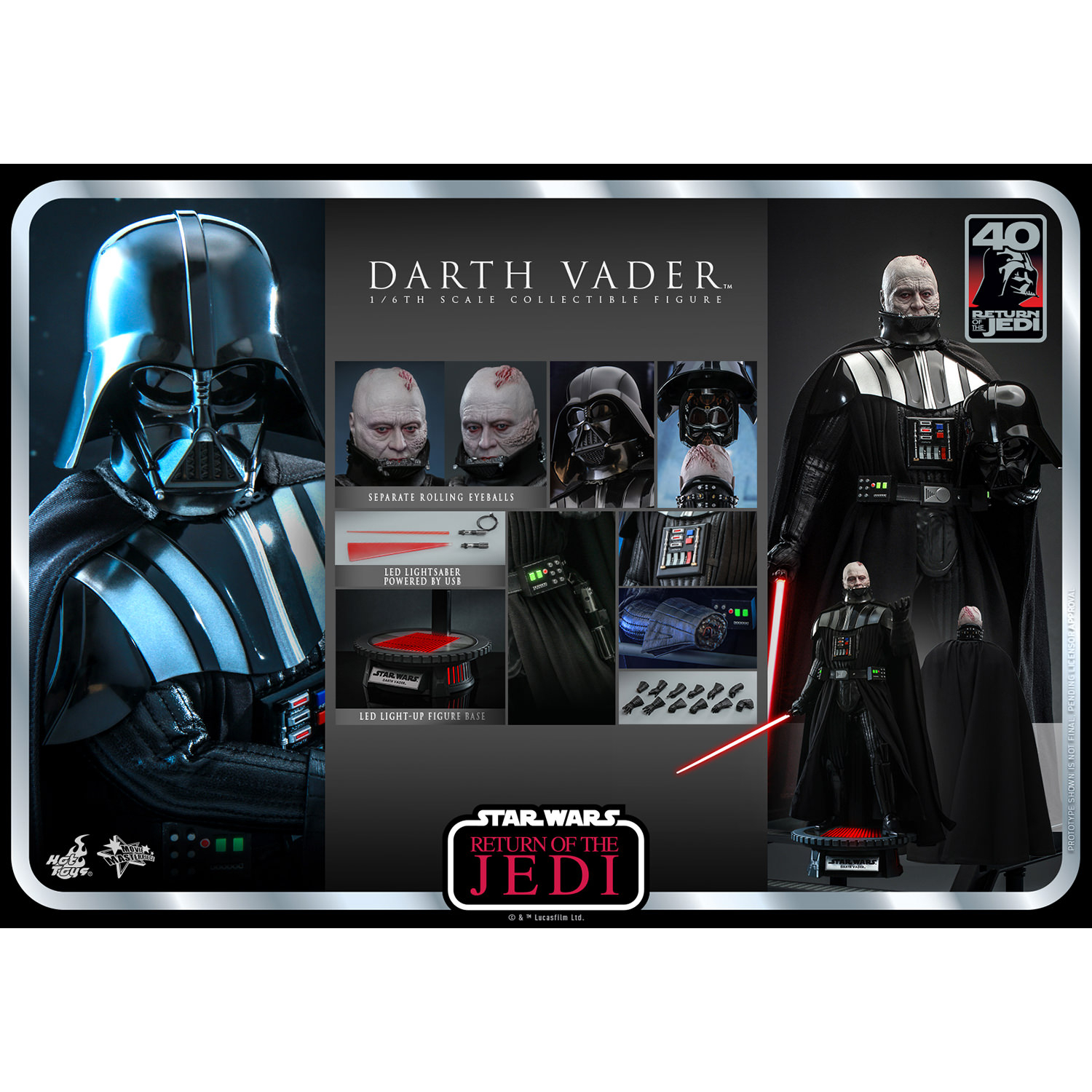 Hot toys darth vader top return of the jedi