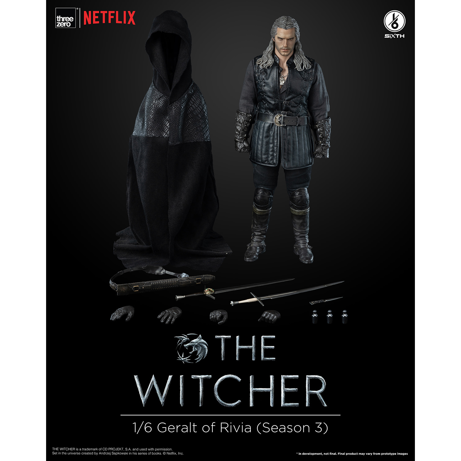 アメコミ threezero The Witcher Geralt of Rivia Threezero The Witcher Geralt of Rivia 1/6 12.2in 31cm Action