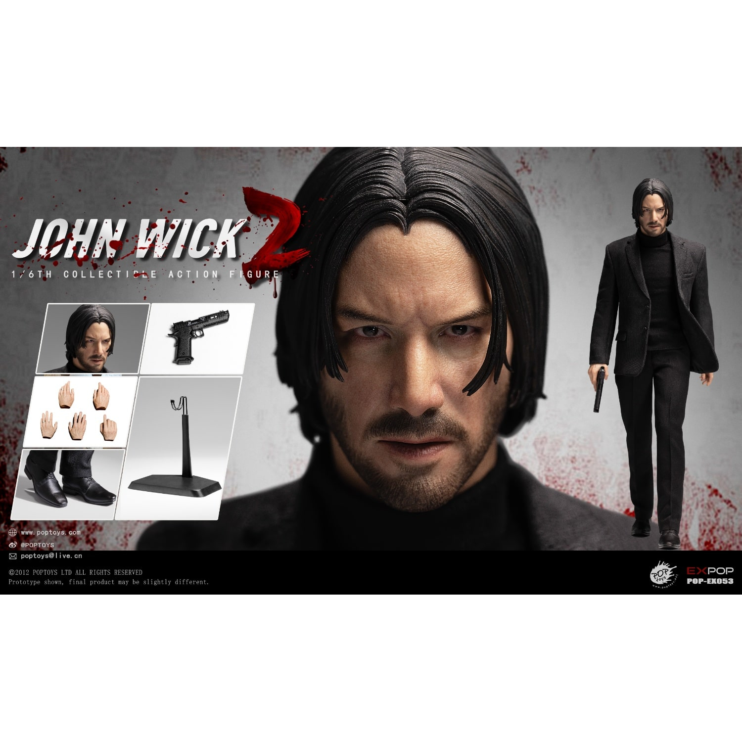 John Wick 2 Killer God 1:6 Scale Figure Poptoys EX-053