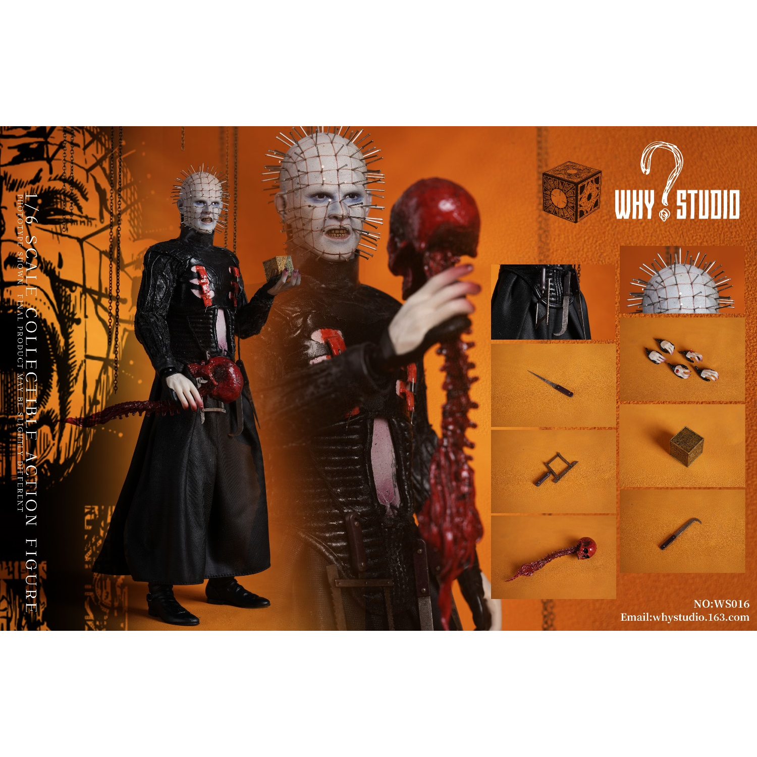 その他 WHY STUDIO 1/6 Hellraiser  WS016 WHY STUDIO WS016 Hellraiser 1/6 Action Figure Model