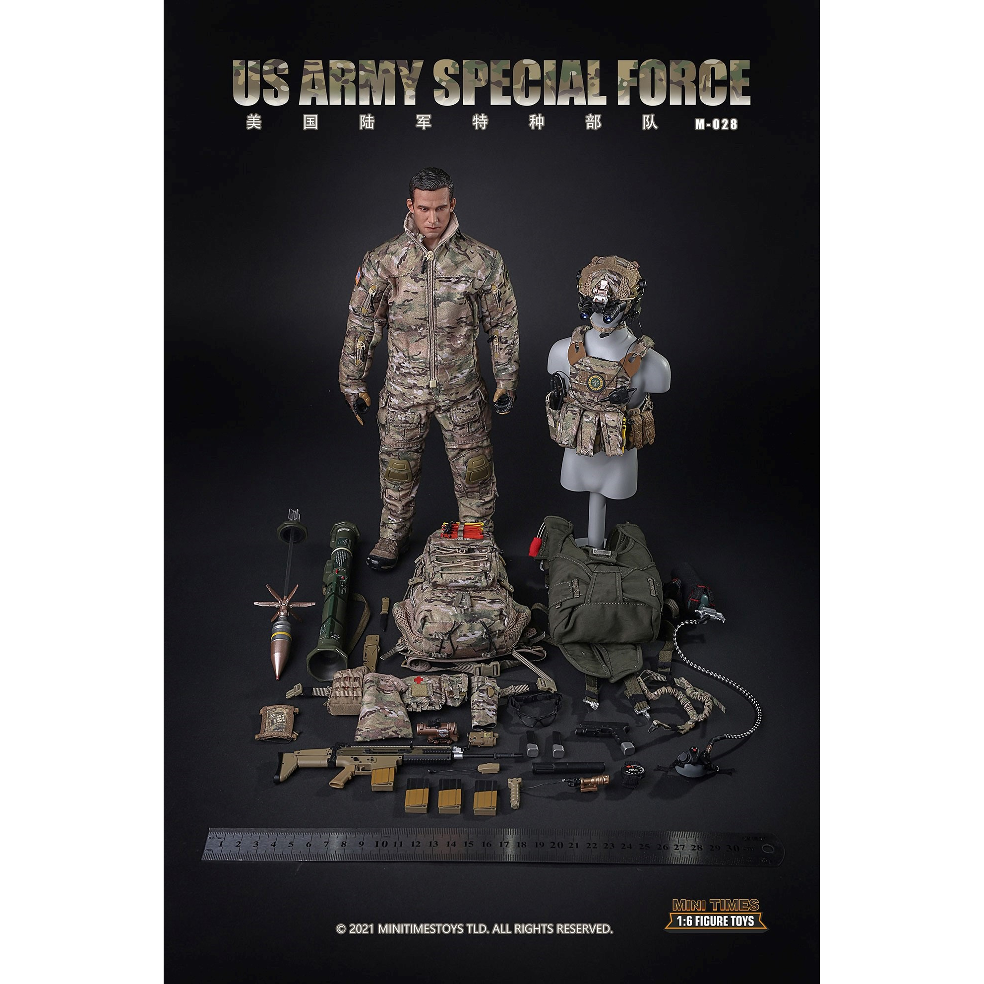 US Army Special Forces 1:6 Scale Action Figure MiniTimes M-028