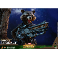 Avengers: Infinity War Groot et Rocket Série Movie Masterpiece figurines échelle 1:6 Hot Toys 903423