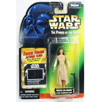 Star Wars Power of the Force (Freeze Frame) - Princesse Leia avec habit de célébration Ewok Hasbro