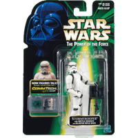 Star Wars Power of the Force -  Stormtrooper with Battle damage and Blaster Rifle Pack Hasbro