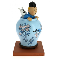 Tintin et Milou Vase Le Lotus Bleu Statue 20cm (Vente en Magasin Seulement)