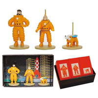 Tintin Coffret Micro Figurines Tintin Capitaine Haddock Milou On a Marché sur la Lune