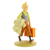 ​​Tintin Figurine Tintin En Route Résine 12cm