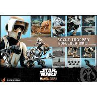 Star Wars Scout Trooper and Speeder Bike (The Mandalorian) 1:6 figure Set Hot Toys  906340 TMS017