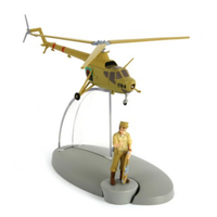 Tintin et les Picaros L'hélicoptère avec figurine et livre Édition Moulinsart