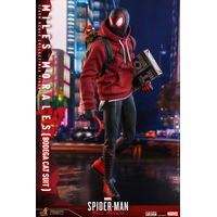 Marvel Miles Morales (costume avec le chat Bodega) Figurine Échelle 1:6 Hot Toys 908143