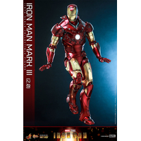 Marvel Iron Man Mark III (2_0) Figurine Échelle 1:6 Diecast Hot Toys 911579 MMS664-D48