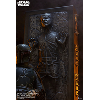 Star Wars Boba Fett and Han Solo in Carbonite Premium Format Figure Sideshow Collectibles 400373