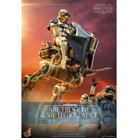 Star Wars: The Clone Wars ARF Trooper and 501st Legion AT-RT 1:6 Scale Figure Set Hot Toys 911125 TMS091
