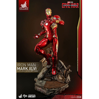 Marvel Iron Man Mark XLVI (46) Diecast Figurine Échelle 1:6 Hot Toys 909838 MMS608-D42