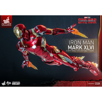 Marvel Iron Man Mark XLVI (46) Diecast Figurine Échelle 1:6 Hot Toys 909838 MMS608-D42