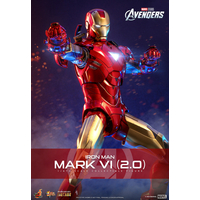 Marvel Iron Man Mark VI (2_0)  Figurine Échelle 1:6 Diecast Hot Toys 912103 MMS687-D52