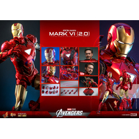 Marvel Iron Man Mark VI (2_0) 1:6 Scale Figure Diecast Hot Toys 912103 MMS687-D52