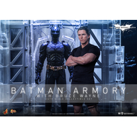 DC Batman Armory with Bruce Wayne 1:6 Scale Figure Set Hot Toys 911374 MMS702