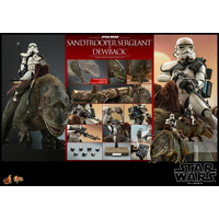 Star Wars: Episode IV Sandtrooper Sergeant et Dewback Ensemble de Figurines Échelle 1:6 Hot Toys 912535 MMS722