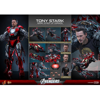 Marvel Tony Stark (Mark VII Version avec Armure) Figurine Échelle 1:6 Hot Toys 912584 MMS718