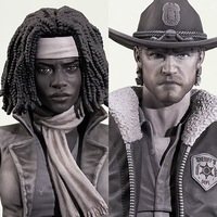 The Walking Dead (Comic Series 1) 7-inch Action Figure Set Michonne and Rick Grimes Diamond Select 85394