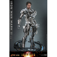 Marvel Iron Man Mark II (2_0) 1:6 Scale Figure DIECAST Hot Toys 913024 MMS733-D59