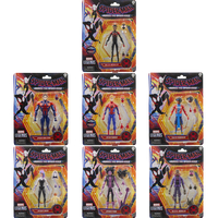 Marvel Legends Series Across the Spider-Verse (Spider-Punk, Spider-Gwen, Miles G Morales, Pavitr Prabhakar, Miles Morales, Peter Parker, Spider-Man 2099) Set of 6-inch scale Action Figure Hasbro