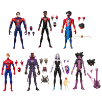 Marvel Legends Series Across the Spider-Verse (Spider-Punk, Spider-Gwen, Miles G Morales, Pavitr Prabhakar, Miles Morales, Peter Parker, Spider-Man 2099) Set of 6-inch scale Action Figure Hasbro