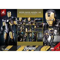 Marvel Iron Man Mark VII (Black and Gold Version) 1:6 Scale Figure Hot Toys 913356 MMS741D61