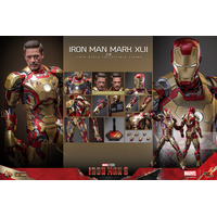 Marvel Iron Man 3 Iron Man Mark XLII (Mark 42) 2_0 1:6 Scale Figure Hot Toys 913628 MMS758D65