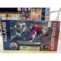 NHL  Miikka Kiprusoff contre Ryan Smyth gardien de but et joueurs de hockey ensembles de deux  figurines  Mcfarlane Toys