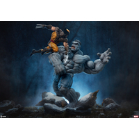 Marvel Grey Hulk vs Wolverine Maquette Sideshow Collectibles 2002162