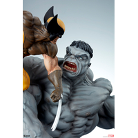 Marvel Grey Hulk vs Wolverine Maquette Sideshow Collectibles 2002162