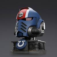 Warhammer 40K Ultramarines Lieutenant Titus MKX Casque et Présentoir Échelle 1:1 Joytoy JT01697 914721