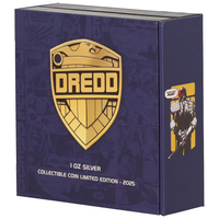 2000 AD - Judge Dredd Badge 2025 Silver Collectible by 101 Collectibles