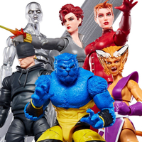 Marvel Legends Comics-Inspired Set of 6 Action Figures (Beast, Phoenix (Rachel Summers), The Silver Surfer, Black Widow, Daredevil, Feral) Hasbro