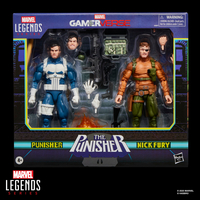 Marvel Legends Series Gamerverse Punisher and Nick Fury, Retro Video Game -Inspired Collectible 6-Inch Action Figures Hasbro G1871