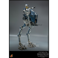 Star Wars: The Clone Wars ARF Trooper and 501st Legion AT-RT 1:6 Scale Figure Set Hot Toys 911125 TMS091