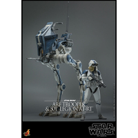Star Wars: The Clone Wars ARF Trooper and 501st Legion AT-RT 1:6 Scale Figure Set Hot Toys 911125 TMS091