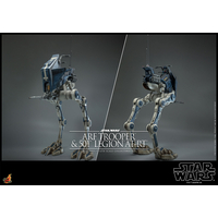 Star Wars: The Clone Wars ARF Trooper and 501st Legion AT-RT 1:6 Scale Figure Set Hot Toys 911125 TMS091