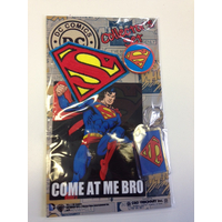 DC Comics Collector's Set - Superman (Key Chain, Patch, Button & Sticker)