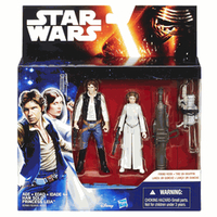 Star Wars: Episode VII - The Force Awakens Mission Series 2-Packs - Han Solo & Princess Leia figurines Échelle 3,75 pouces Hasbro