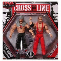 TNA Wrestling Cross the Line 2-pack Scott Steiner and Kevin Nash wrestling action figures 7-inch (2010) Jakks 15934