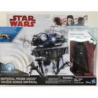 Star Wars The Last Jedi Imperial Probe Droid with Darth Vader