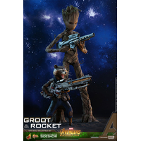 Avengers: Infinity War Groot et Rocket Série Movie Masterpiece figurines échelle 1:6 Hot Toys 903423