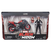 Marvel Legends Black Widow with Motorcycle 6-inch scale action figure Hasbro E1375