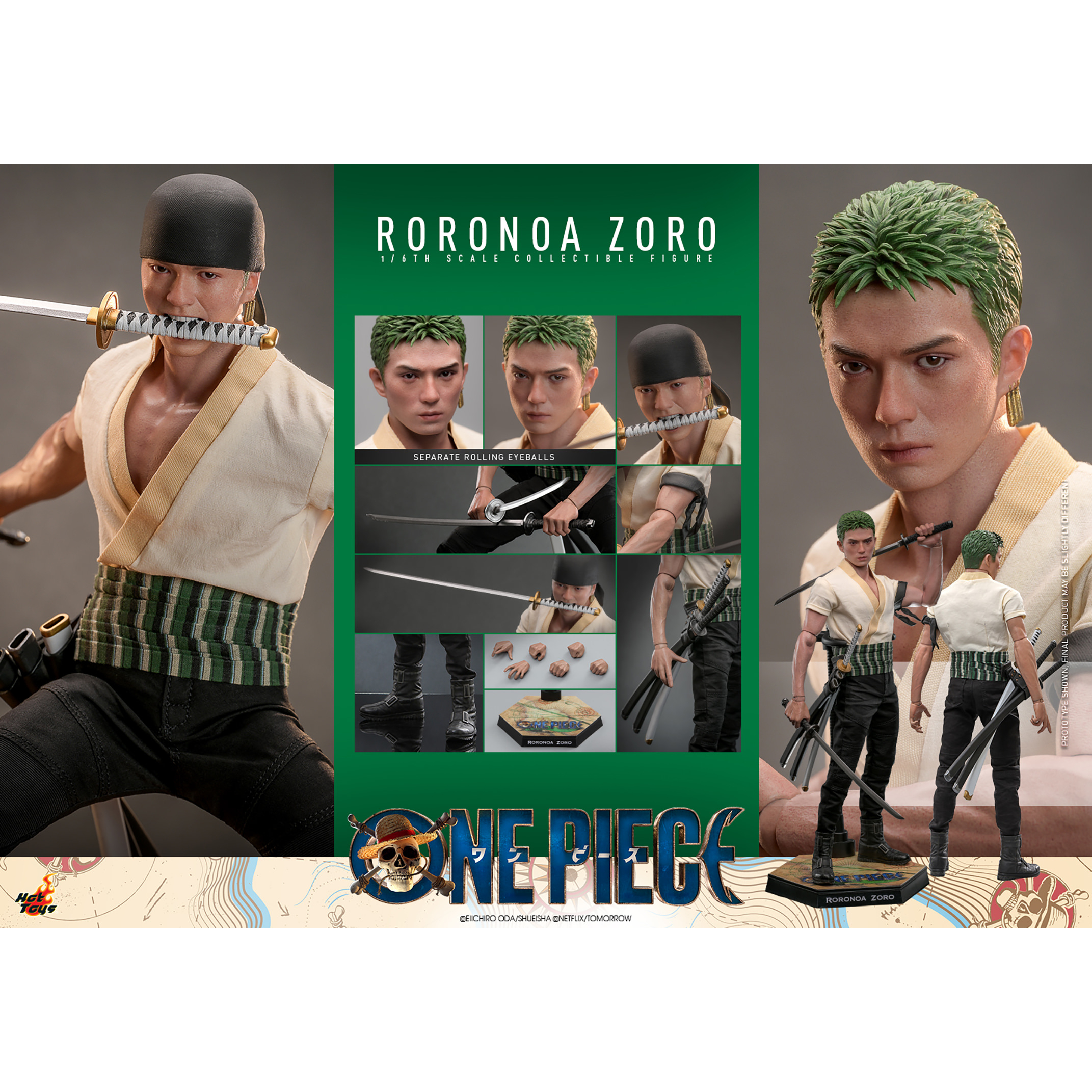 One Piece - Roronoa Zoro 1:6 Scale Figure Hot Toys 912729 TMS110