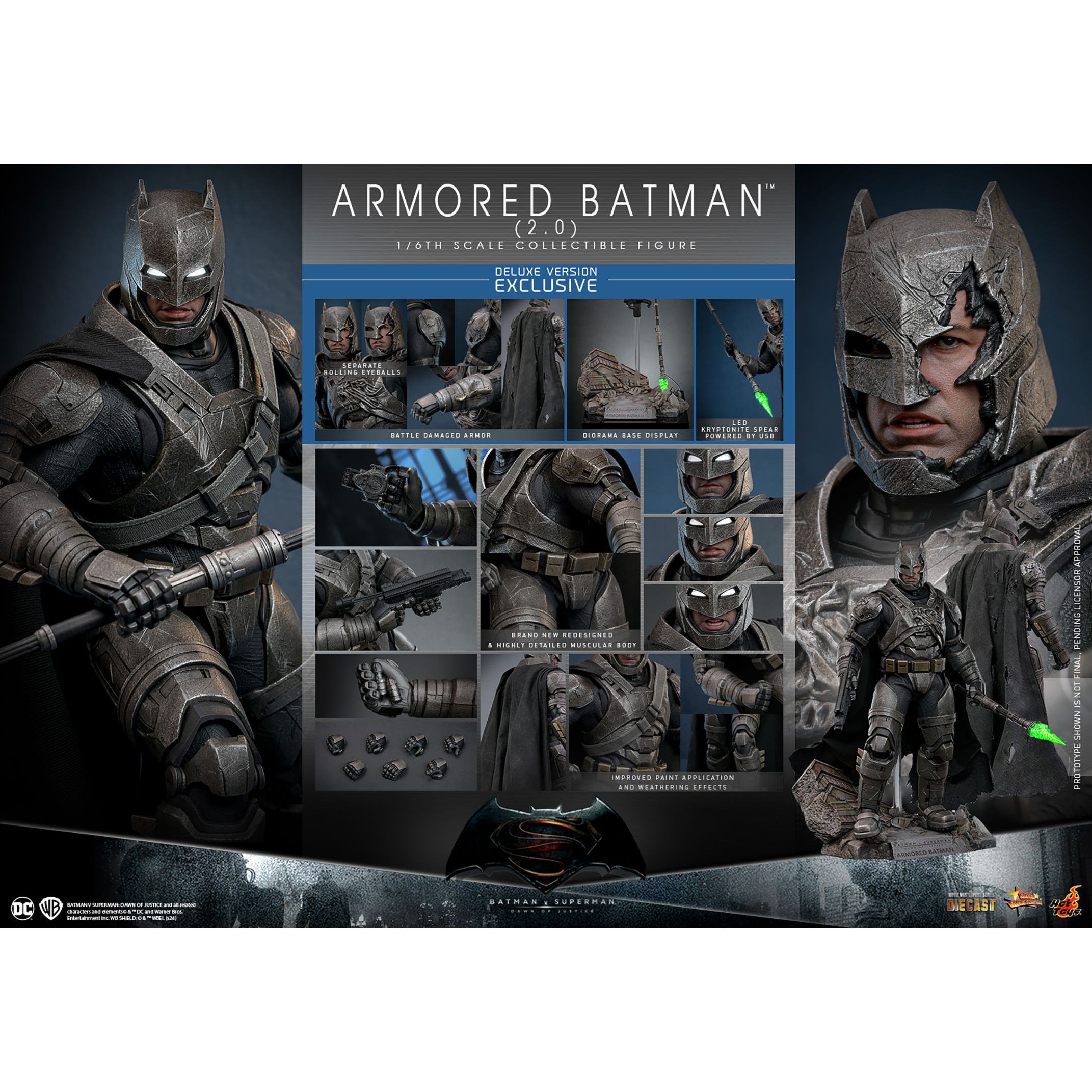 ホットトイズBATMAN (2.0) Deluxe Version Batman 2.0 Deluxe Version 1/6 Scale Figure by Hot Toys